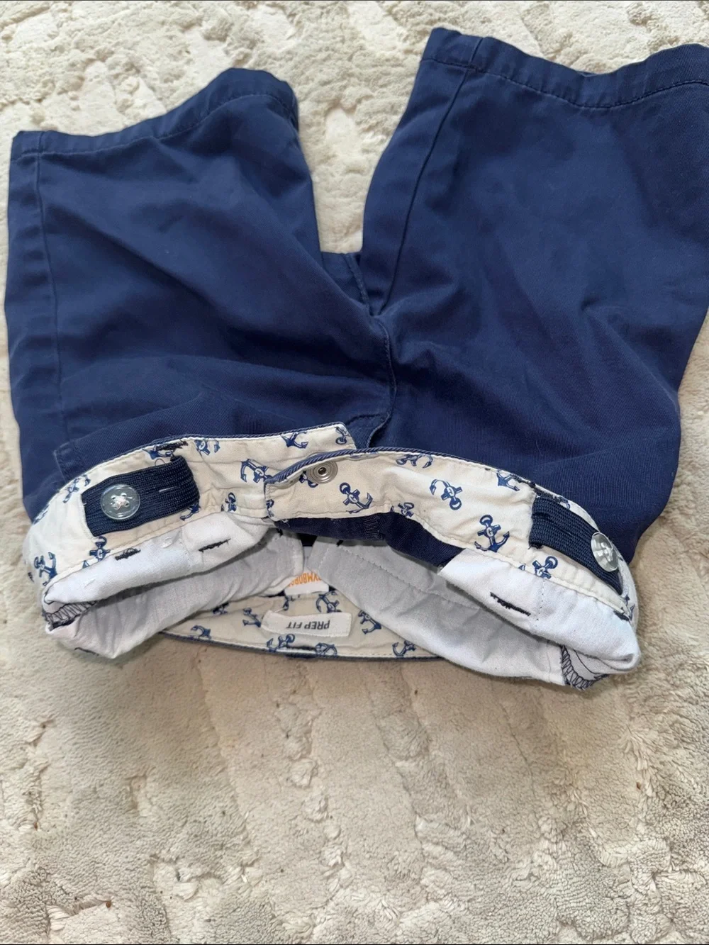 Gymboree Prep Fit Navy Flat-Front Shorts 7